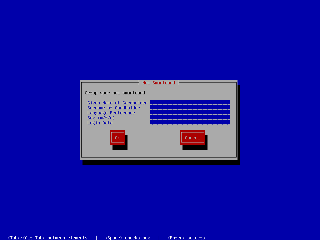 Setting up a Smartcard